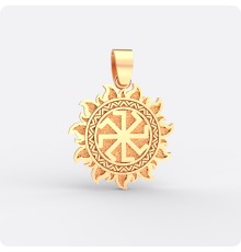 Оберег Колядник из золота в Ярило