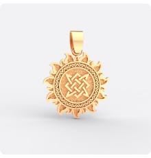 Славянский оберег Звезда Руси (Квадрат Сварога) из золота в Ярило