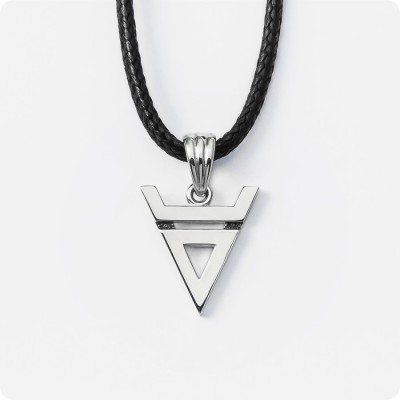 Оберег Символ Велеса (Волоса) из серебра (малый)