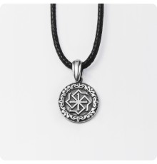 Оберег Молвинец из серебра в круге (малый)