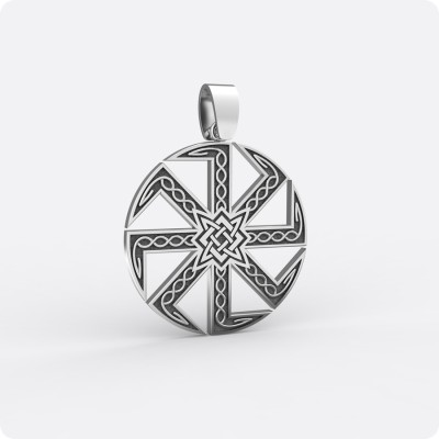 Коловрат со Звездой Руси из серебра