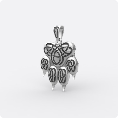 Оберег печать Велеса (Волоса) - Волчья лапа (объёмная)