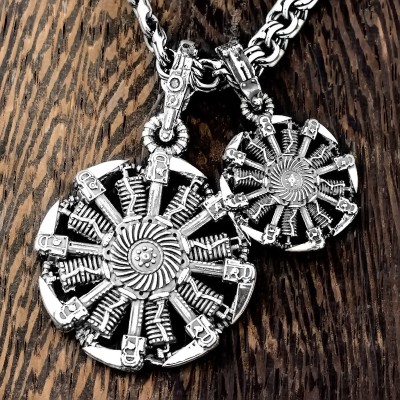 Коловрат - Авиамотор Стимпанк из серебра