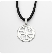 Оберег Колядник из серебра в круге