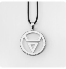 Оберег Символ Велеса (Волоса) из серебра в круге