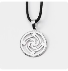 Оберег Знич из серебра в круге
