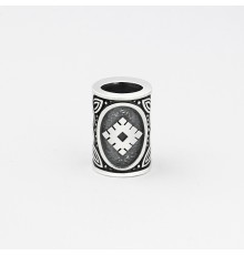 Шарм - богатырь из серебра с оберегом Репейник Счастья