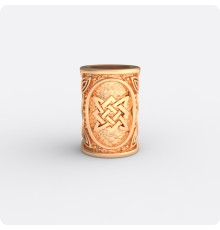 Шарм - богатырь из золота с оберегом Звезда Руси (Квадрат Сварога)