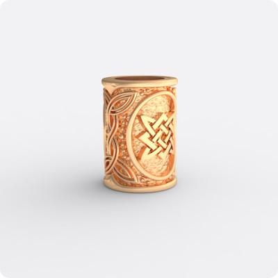 Шарм - богатырь из золота с оберегом Звезда Руси (Квадрат Сварога)