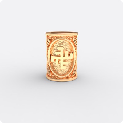 Шарм - богатырь из золота с оберегом Небесный Крест