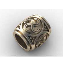 Шарм - бусина с оберегом Сваор из золота