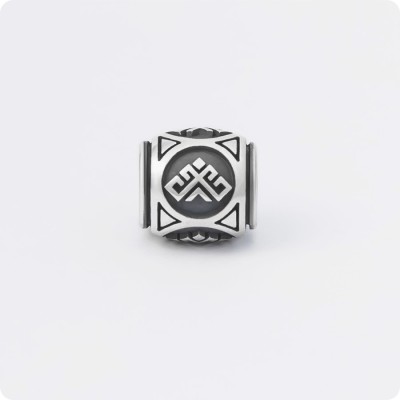 Шарм - бусина с оберегом Рожаница из серебра