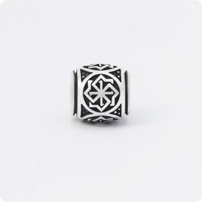 Шарм - бусина с оберегом Молвинец из серебра