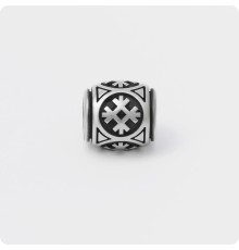 Шарм - бусина с оберегом Целебник из серебра