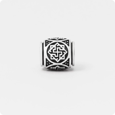 Шарм - бусина с оберегом Валькирия из серебра