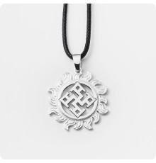 Оберег Духовная Сила из серебра в Солнышке