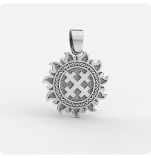 Оберег Крест Мары (Марены) из серебра в Ярило