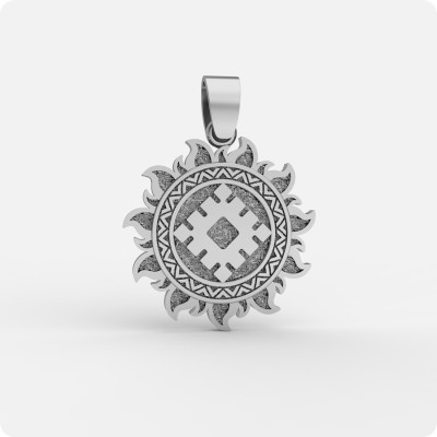 Оберег Репейник Счастья из серебра в Ярило