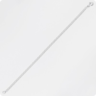 Серебряный браслет плетение Двойной Ромб