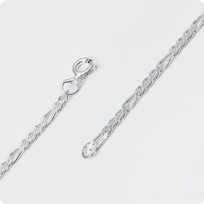 Серебряный браслет плетение Фигаро