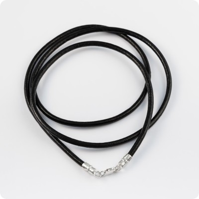 Кожаный шнур с серебряным замком