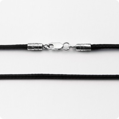 Шнур из ткани с серебряным замком