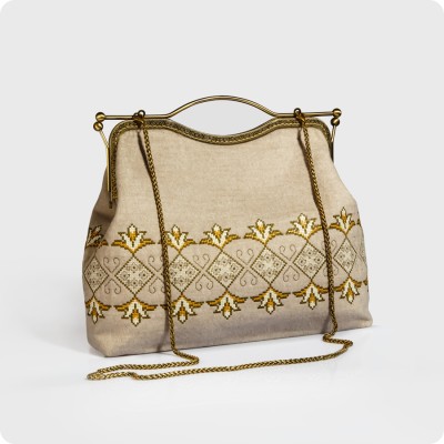 Сумка из ткани с вышивкой