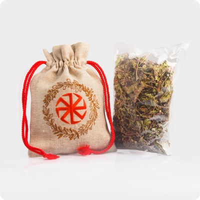 Мешочек с оберегом Коловрат (вышивка)